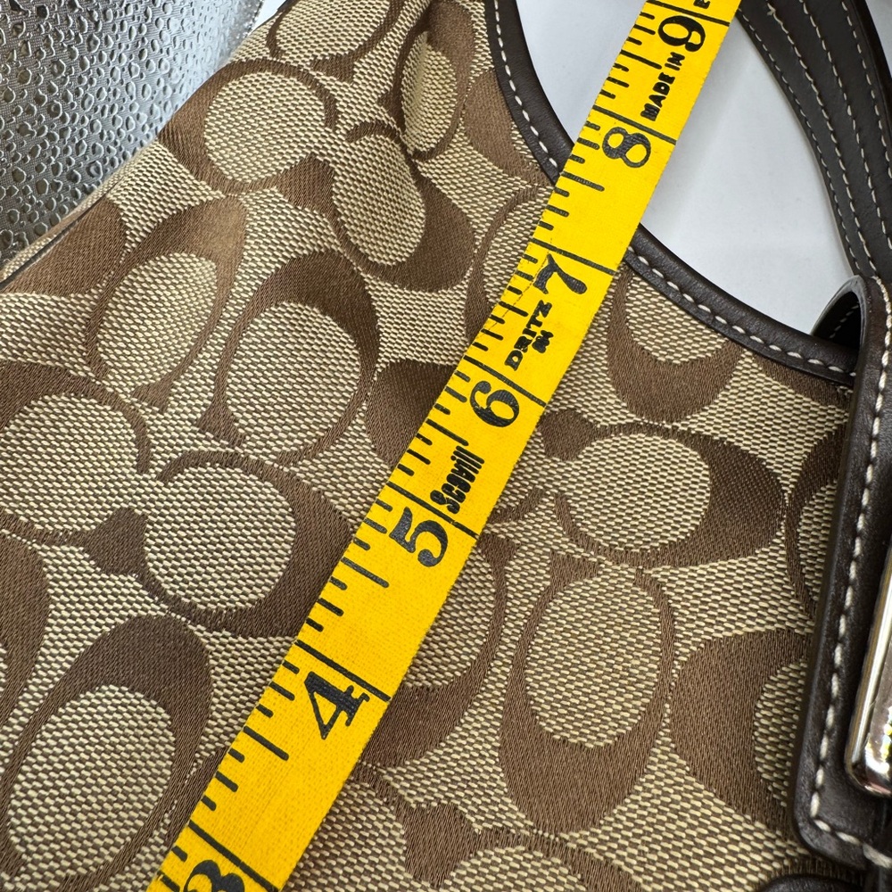 Coach Brown and Tan Signature Hobo Bag & wallet - Picture 9 of 13